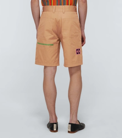 Shop Adish Makhlut Cotton Chino Shorts In Beige