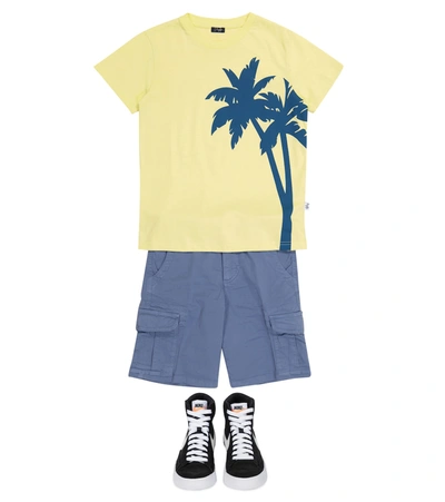 Shop Il Gufo Printed Cotton T-shirt In Yellow