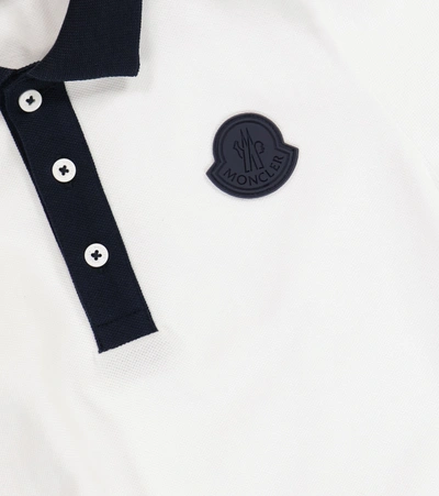 Shop Moncler Enfant Cotton Polo Shirt And Shorts Set In White