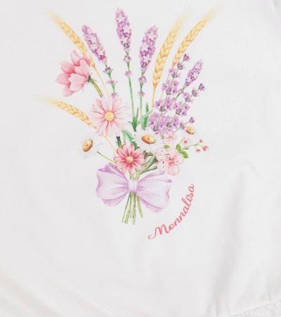 Monnalisa Printed Stretch-cotton T-shirt And Leggings Set In White