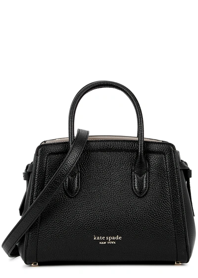 Shop Kate Spade Knott Mini Black Leather Top Handle Bag