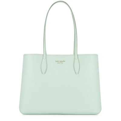Shop Kate Spade All Day Large Mint Grained Leather Tote In Light Blue