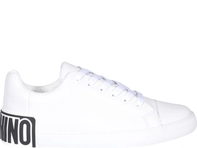 Shop Moschino Back Logo Low In White