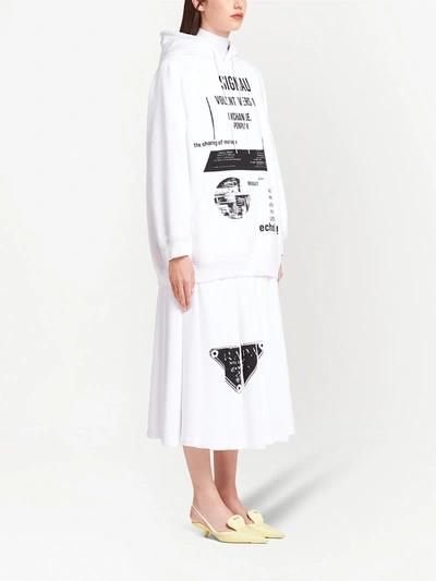 Shop Prada Mirage Graphic-print Hoodie In White