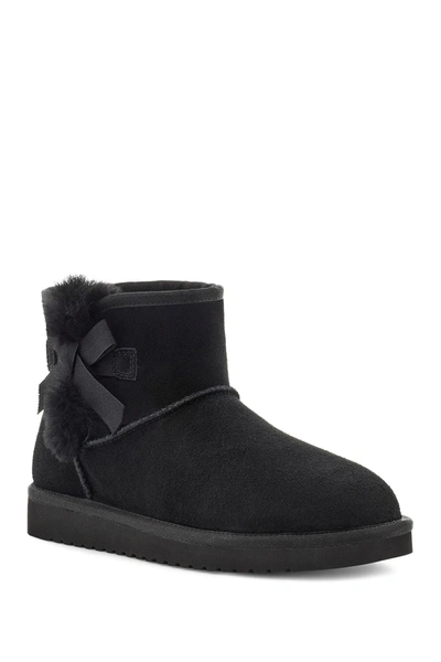 Shop Koolaburra By Ugg Victoria Mini Faux Fur Trimmed Boot In Black