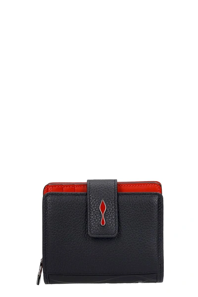 Shop Christian Louboutin Paloma Wallet In Black Leather