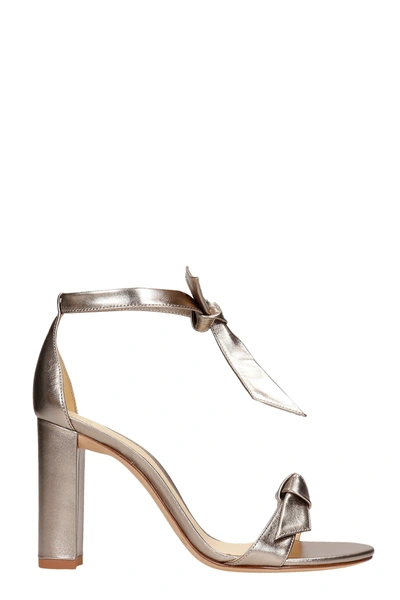 Shop Alexandre Birman Sandals In Platinum Leather