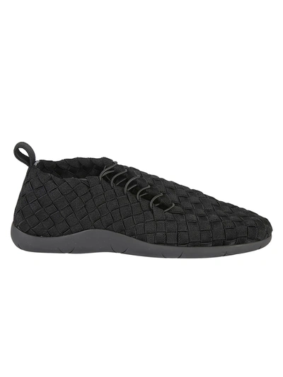 Shop Bottega Veneta Fabric Sneakers In Black