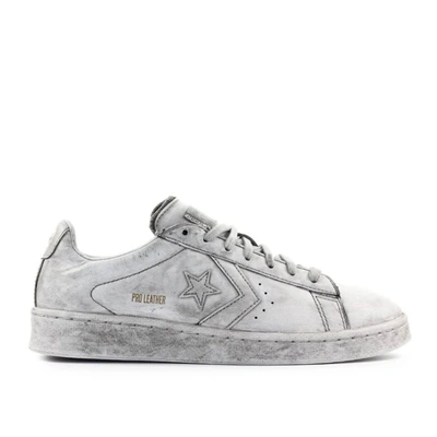Shop Converse Pro Leather Grey Sneaker In Bianco