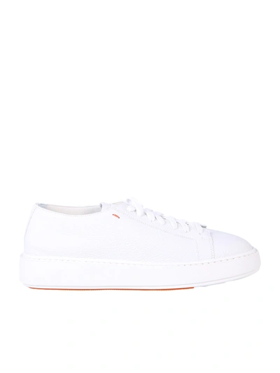 Shop Santoni Cleanic Sneakers In White