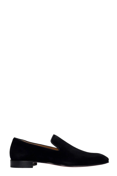 Shop Christian Louboutin Dandelion Loafers In Black Suede