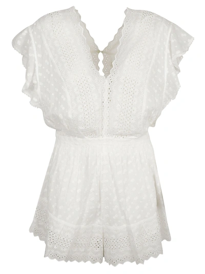 Shop Isabel Marant Étoile Tadeo Overall Playsuit In White