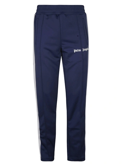 Shop Palm Angels Classic Track Pants In Navy Blue/white