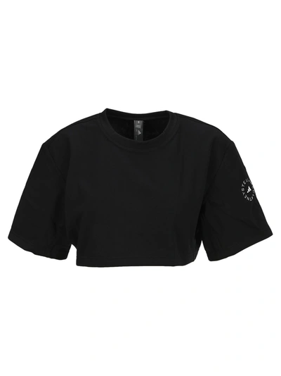 Shop Adidas By Stella Mccartney Future Cropped Top In Black