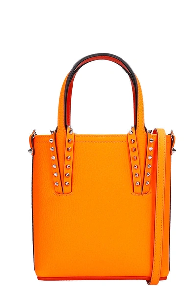 Shop Christian Louboutin Cabata Hand Bag In Orange Leather