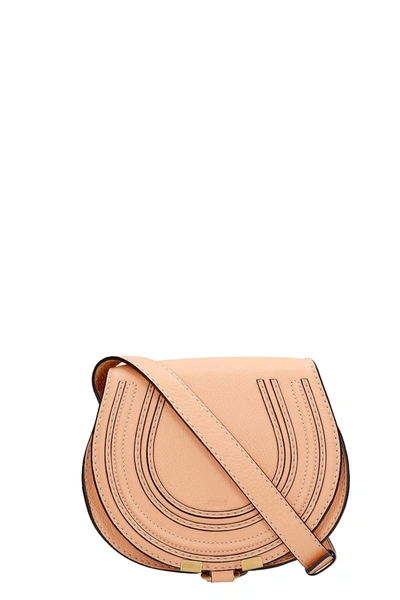 Shop Chloé Mini Marcie Shoulder Bag In Orange Leather