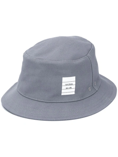 Shop Thom Browne Medium Grey Heavy Cotton Canvas Bucket Hat