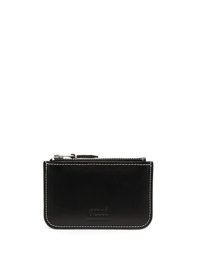 Shop Ami Alexandre Mattiussi Embossed Logo Small Wallet In Black