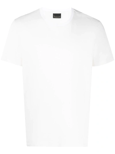 Shop Billionaire Crest-embroidered T-shirt In White