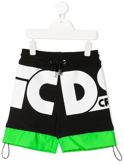 Shop Gcds Logo-print Shorts In Black