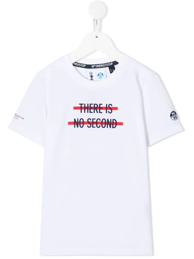 Shop North Sails Slogan Print T-shirt In White
