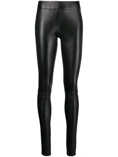 Shop Sylvie Schimmel Skinny Leather Trousers In Black