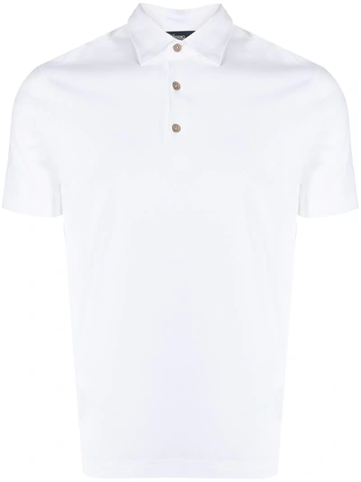 Shop Herno Short-sleeve Polo Shirt In White