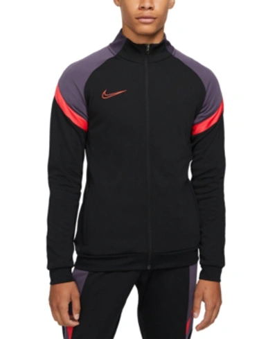 Nike Dri-fit Academy Men's Knit Soccer Track Jacket In Black,black,siren Red,siren  Red | ModeSens