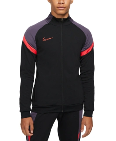 black and red nike academy tracksuit