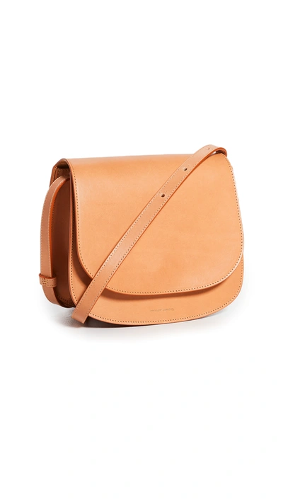 Shop Mansur Gavriel Classic Shoulder Bag In Cammello