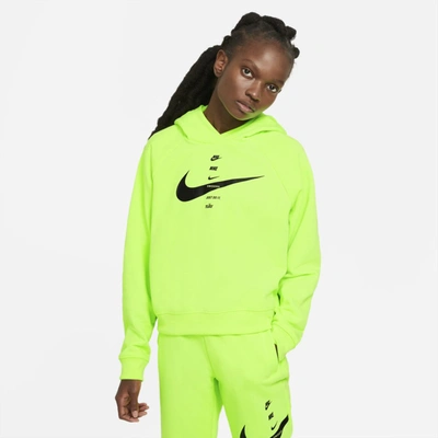 Shop Nike Sportswear Swoosh Women's Hoodie In Volt,black