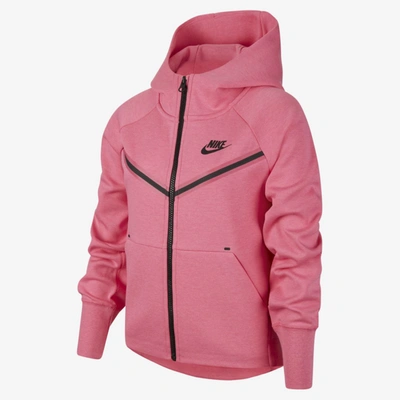 Nike Sportswear Tech Fleece Big Kids' (girls') Full-zip Hoodie In Pink |  ModeSens