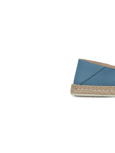 Shop Tod's Kate Leather Espadrilles In Blue