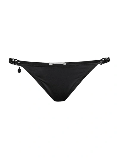 Shop Stella Mccartney Chain Low-rise Bikini Bottom In Black