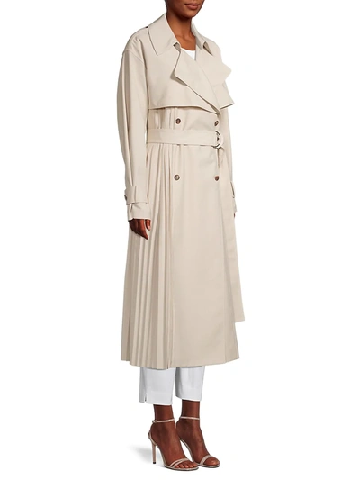 Shop Lafayette 148 Blake Trench Coat In Ecru