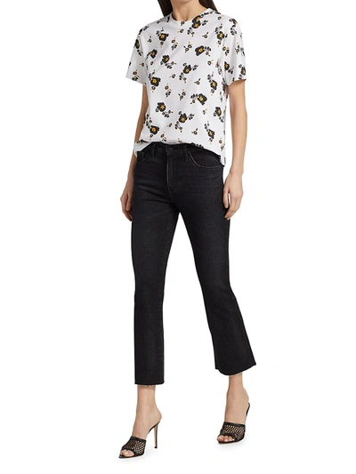 Shop Ag Jodi High-rise Crop Slim Flare Jeans In Black