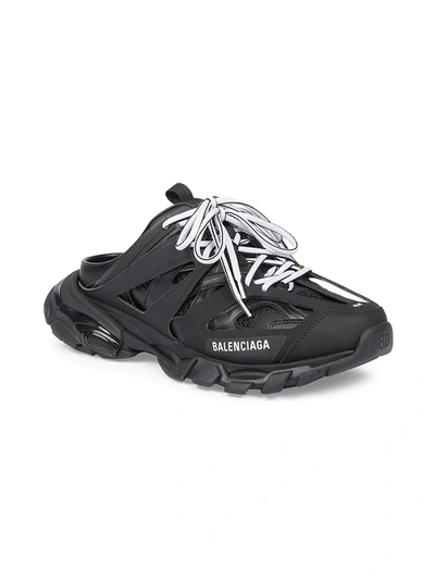 Shop Balenciaga Track Lace-up Mules In Black