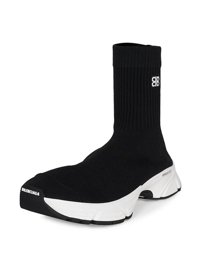 Shop Balenciaga Speed 3.0 Sock Sneakers In Black White