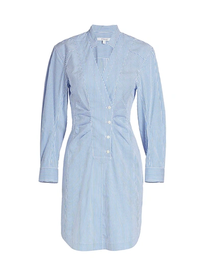 Shop Derek Lam 10 Crosby Women's Beverly Stripe Shirtdress In Blue White