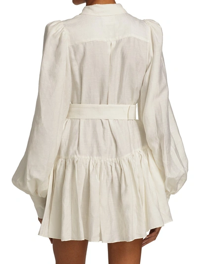 Shop Acler Women's Sherwood Belted Shirtdress In Ivory