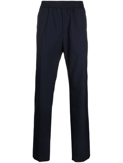 Shop Givenchy Elasticated-waist Tailored Trousers In Blue