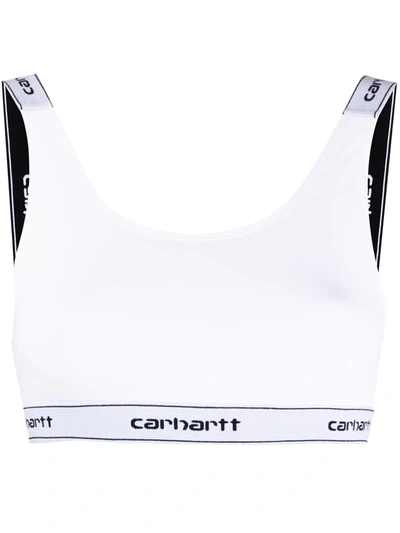 Shop Carhartt Logo-strap Cropped Top In White