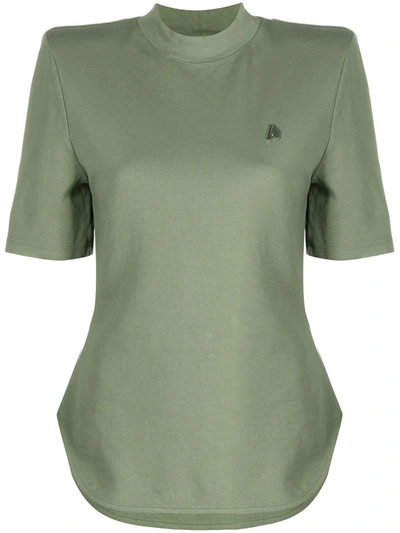 Shop Attico Tessa Short-sleeve T-shirt In Green