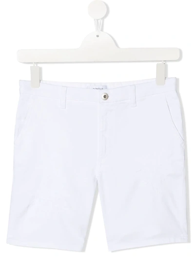 Shop Dondup Teen Denim Shorts In White