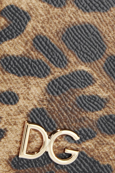 Shop Dolce & Gabbana Leopard-print Pebbled-leather Iphone X/xs Case In Animal Print
