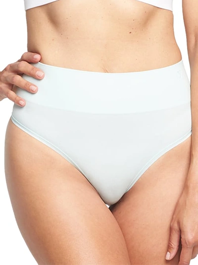 Shop Yummie Liliana Comfortably Curved Shaping Thong In Glacier