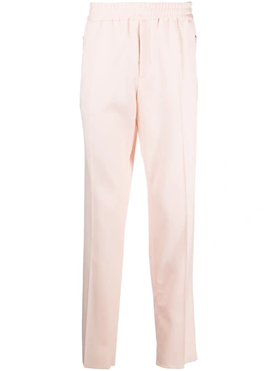 Shop Stella Mccartney Raised-seam Wool Track Pants In Pink