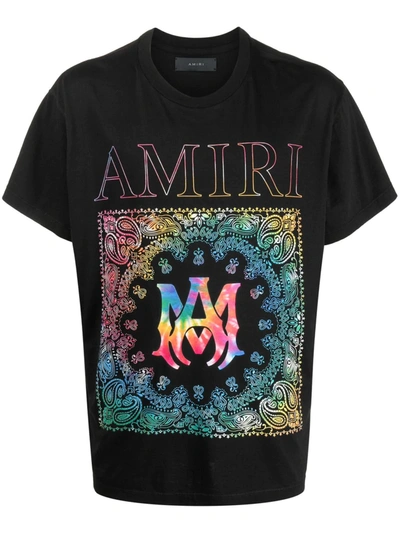 Shop Amiri Graphic-print Cotton T-shirt In Black