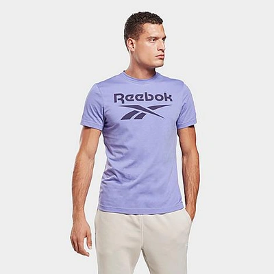 Shop Reebok Men's Graphic Series Stacked T-shirt In Purple