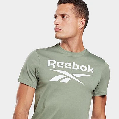 Shop Reebok Men's Graphic Series Stacked T-shirt In Green